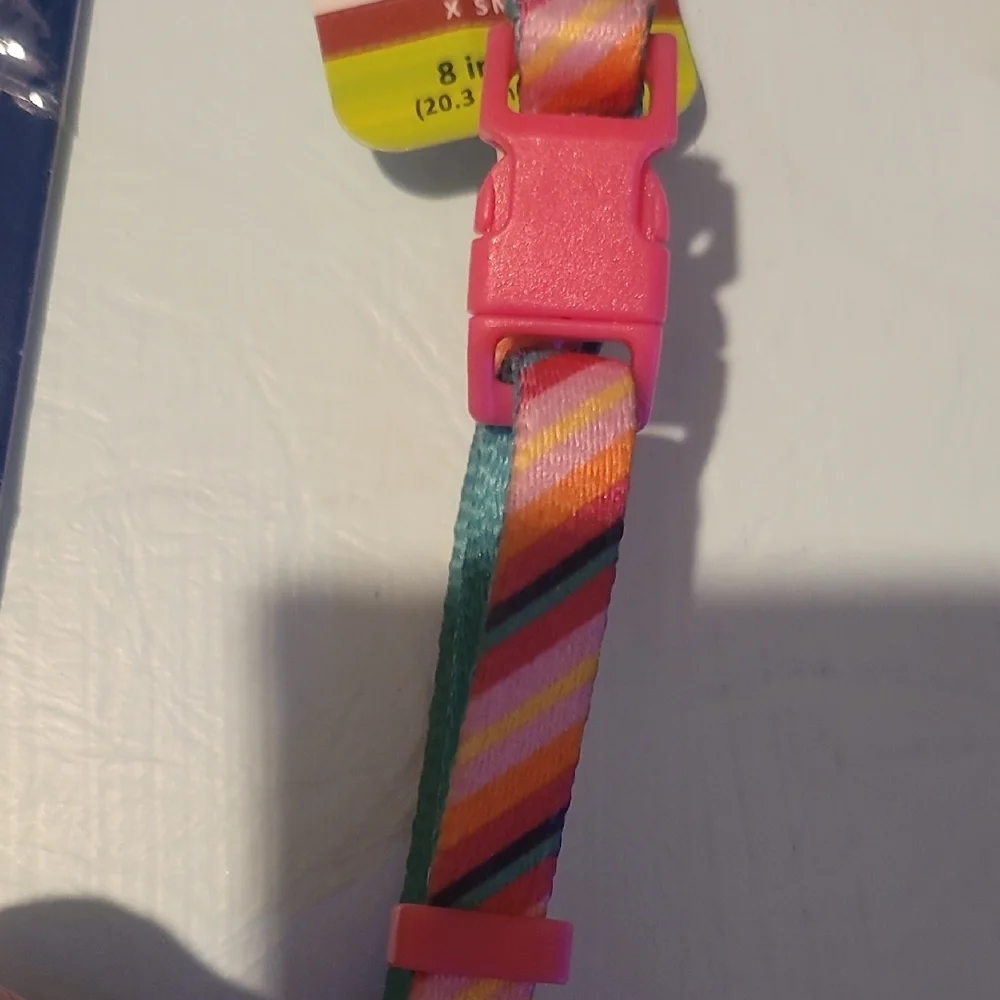 Top Paw Adjustable Collar - Pink and Green